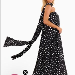 Elegant Black and White Show Me Your Mumu Polka Dot Dress (Tinsley Tube Dress)